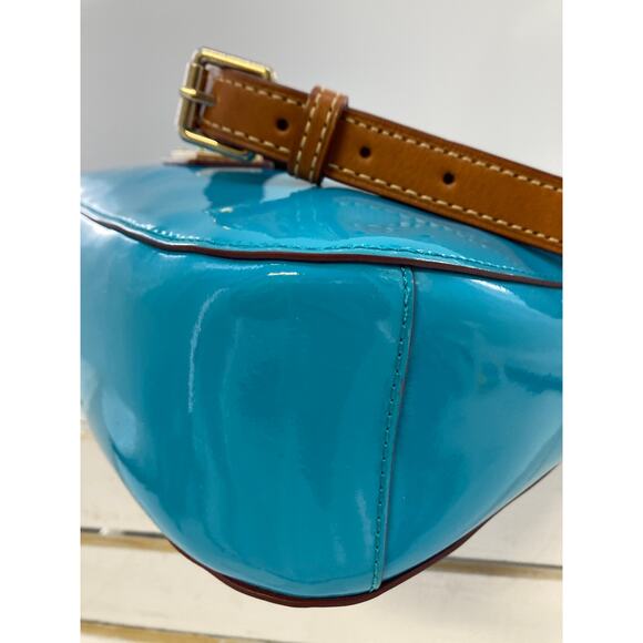 DOONEY & BOURKE BLUE/ TEAL MEDIUM PATTON LEATHER HOBO BAG - Picture 9 of 14